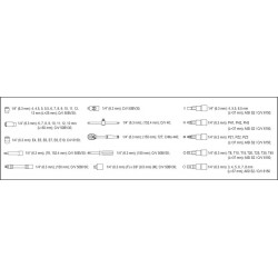 Galvučių rinkinys su terkšle  1/4(6.3 mm)  56vnt.