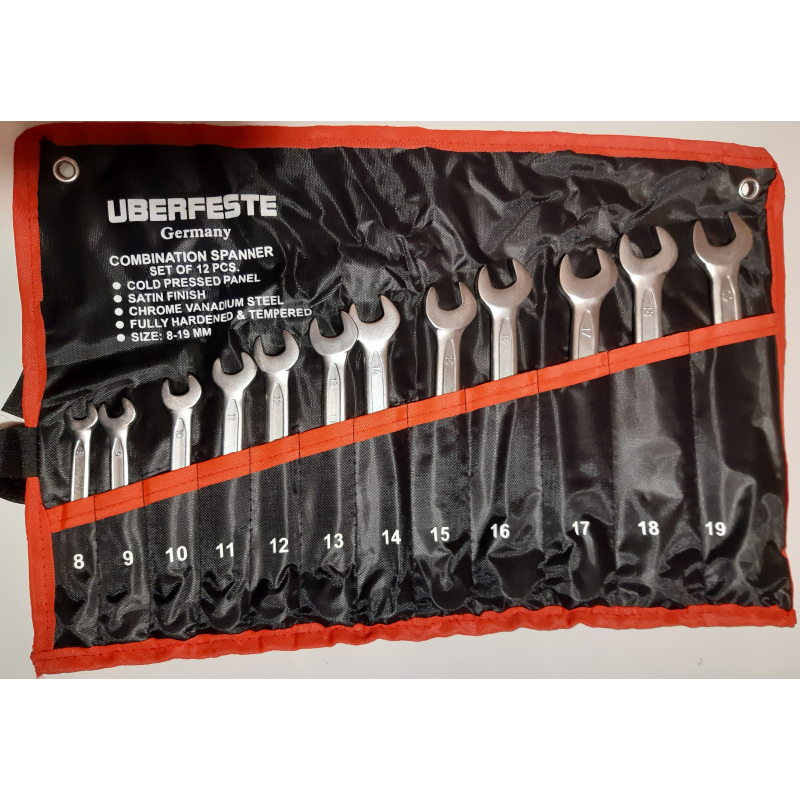Kombinuotų raktų rinkinys 12d. 8-19mm Cr-V