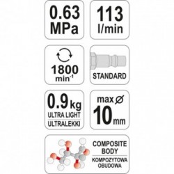 Pneumatinis gręžtuvas 10 mm