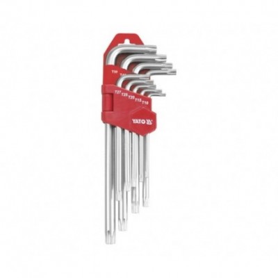 Žvaigždučių Torx raktų rinkinys, ilgi, T10-T50, 9vnt