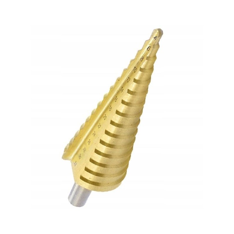 Grąžtas skylės platinimui, pakopinis, 4-32mm Grąžtas skylės platinimui, pakopinis, 4-32mm