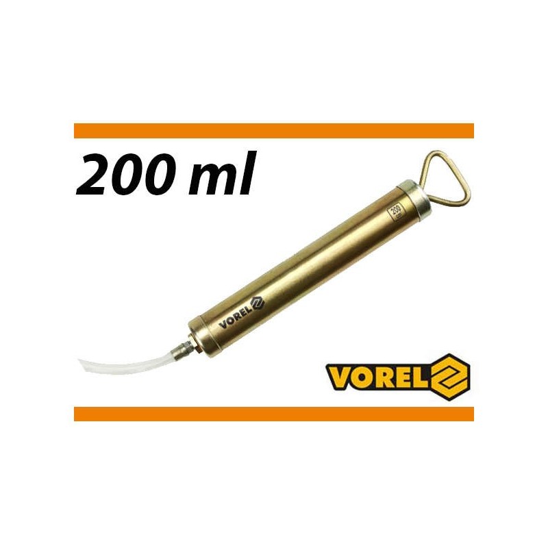 Švirkštas skystam tepalui 200 ml, metalinis