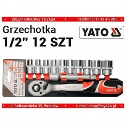 Galvučių rinkinys su terkšle 1/2", 12vnt