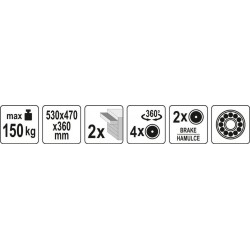 Įrankių kėdutė su 2 stalčiais