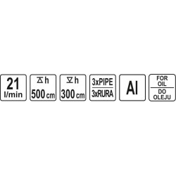 Rankinė rotacinė pompa kurui, alyvai 21l/min