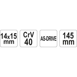 Vamzdinis raktas 14x15mm
