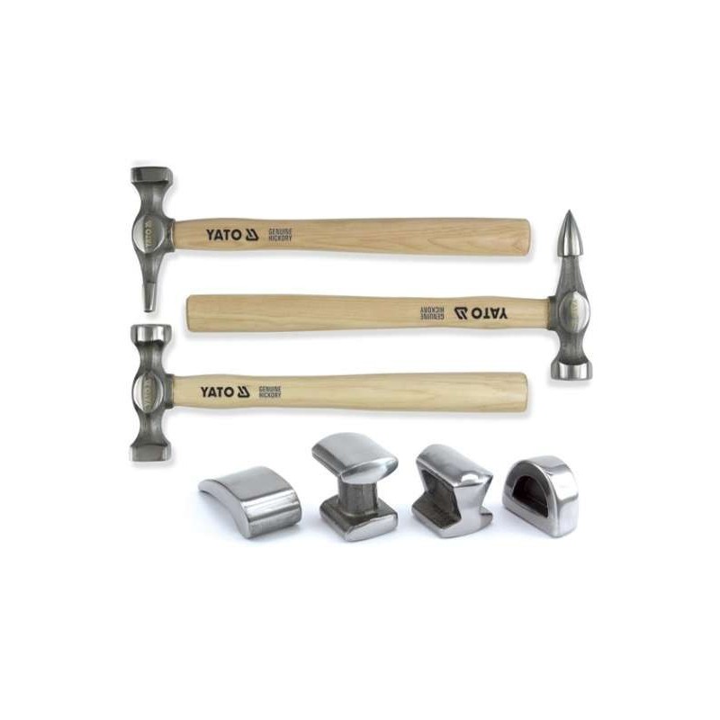 Plaktukų ir kumštelių rinkinys, kėbulo darbams, 7vnt.