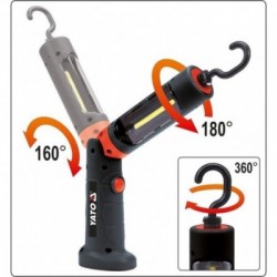 Darbo lempa, akumuliatorinė COB LED 3W, 230/12V