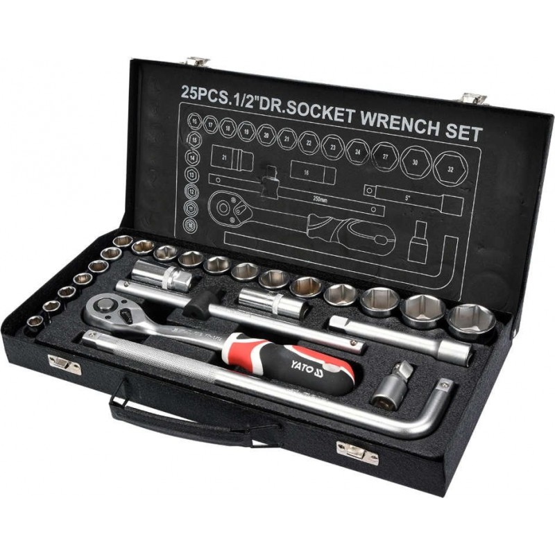 Įrankių rinkinys 25vnt, 1/2"