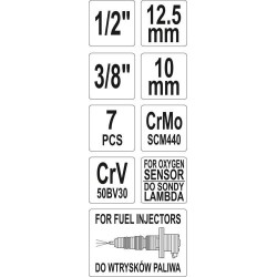 Galvučių rinkinys purkštukams, lamda zondui