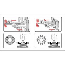 Nuėmėjų komplektas, tiltas ir kojelės.