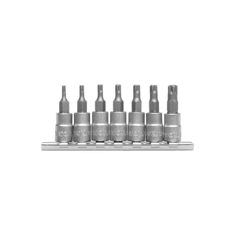 Antgalių komplektas, 5-kiakampės, 1/4", Cr-V
