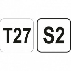 Atsuktuvas TORX su rankena, L-tipo, T27