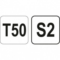 Atsuktuvas TORX su rankena, L-tipo, T50