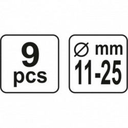 Sankabos centravimo rinkinys 15-25mm, 9vnt.