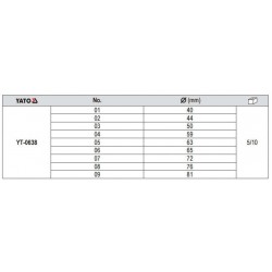 Tepalinių ir paprastų guolių presavimo rinkinys 40-81mm, 10vnt.