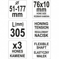Honingavimo įrankis cilindrams 51-177mm