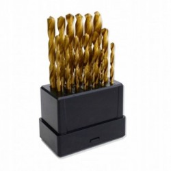 Grąžtų rinkinys metalui, titaniniai 1-10mm., 19vnt.