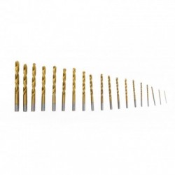 Grąžtų rinkinys metalui, titaniniai 1-10mm., 19vnt.