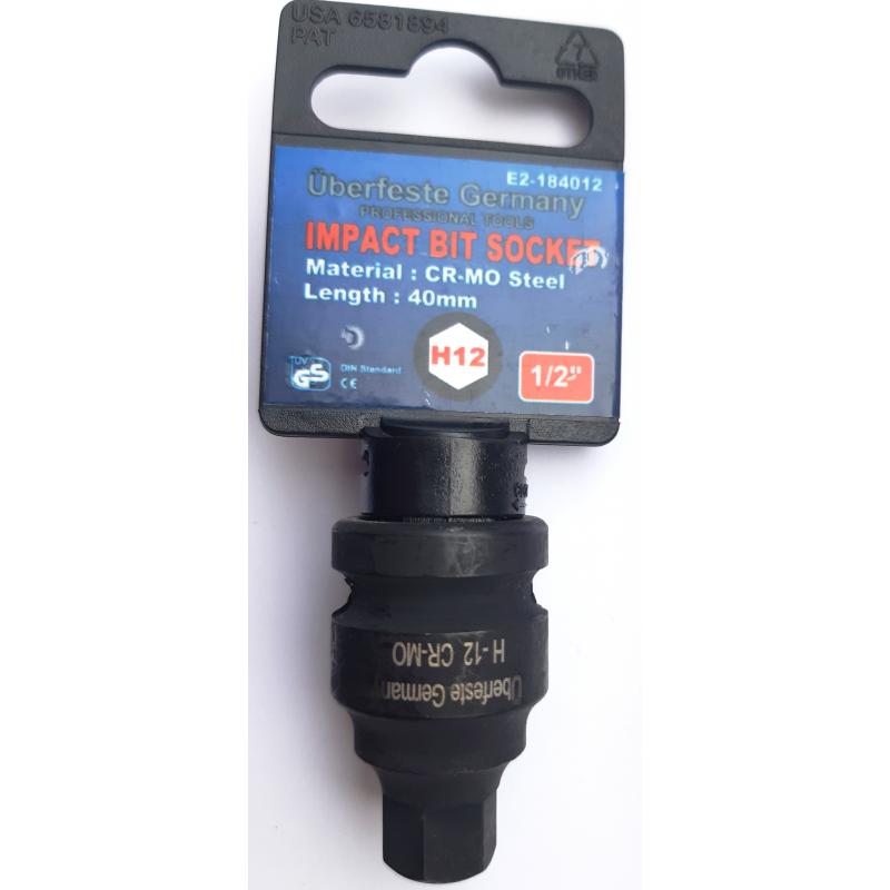 Antgalis smūginis 1/2", H12, 40mm