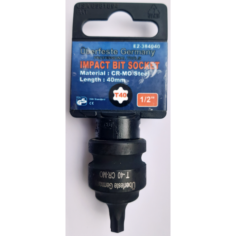 Antgalis smūginis 1/2", T40, 40mm