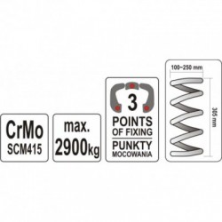 Amortizatorių spyruoklių suspaudėjas 460mm, 2.9T