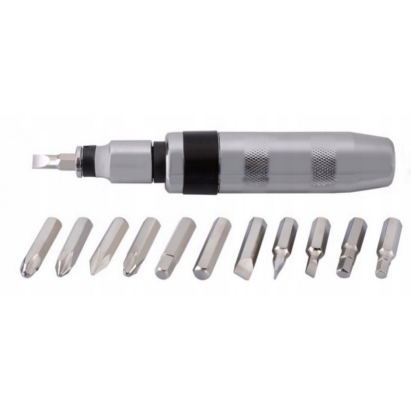 Smūginis atsuktuvas 1/2", reversinis, Cr-V, 12-antgaliais