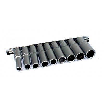 Ilgų galvučių rinkinys 1/4, 5-13mm, 9vnt.