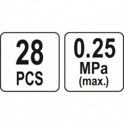Radiatoriaus sandarumo, slėgio tikrinimo rinkinys 28vnt.