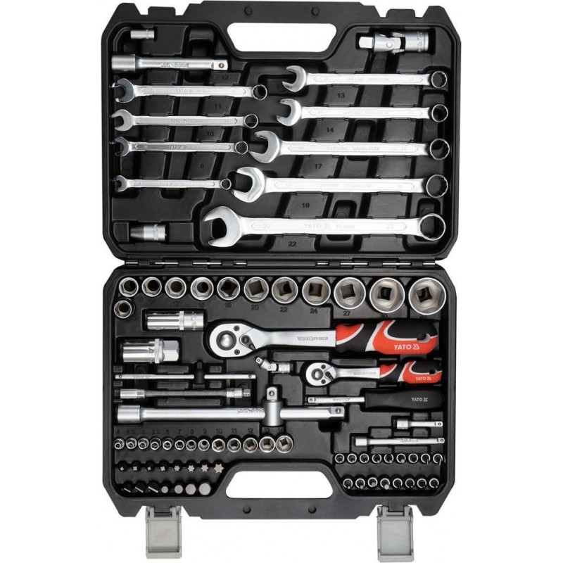 Įrankių rinkinys 1/2″, 1/4″, 82vnt., YATO