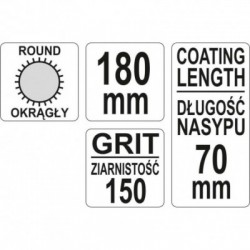 Apvali deimantine dildele 5x180x70 mm
