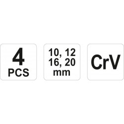 Kaltų rinkinys 10-12-16-20mm CrV