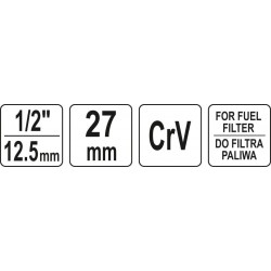 Speciali galvutė dyzeliniams filtrams 27mm, 1/2"