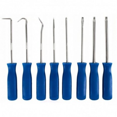 Kabliukų, krapštukų ir atsuktuvelių rinkinys 8vnt.