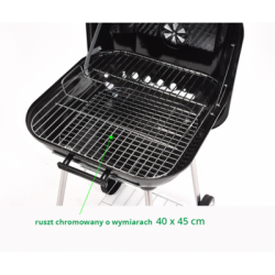 Lauko kepsninė / grilis, su dangčiu ir grotelėmis, 40X45 cm