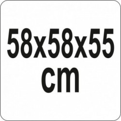 Plieninė krosnelė, grotelės, su malkų dėtuve, 50 cm