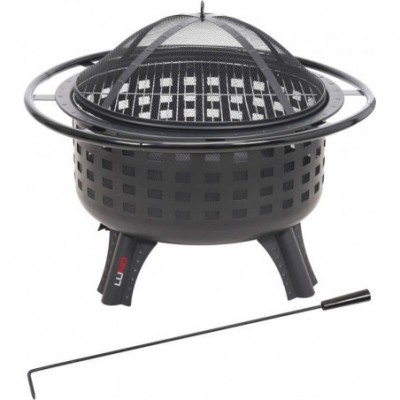 Plieninė krosnelė, chromuotos grotelės, 57 cm