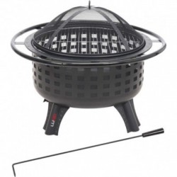 Plieninė krosnelė, chromuotos grotelės, 57 cm