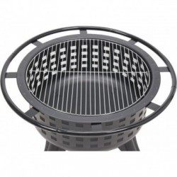 Plieninė krosnelė, chromuotos grotelės, 57 cm