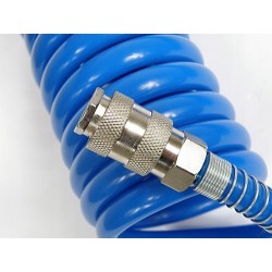 Spiralinė pneumatinė žarna 5mmx8mmx20m, su greitomis jungtimis, PE