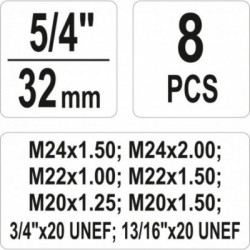 Sriegio atnaujinimo ašių ir velenų remonto rinkinys, 8 vnt.