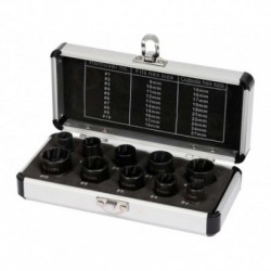 Pažeistų veržlių išsukėjų kompletas 10 vnt. 3/8" 9-19 mm