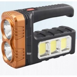 Rankinis įkraunamas žibintuvėlis, XPE 2 šviesos diodai  1200LM, pakraunamas su saulės baterija