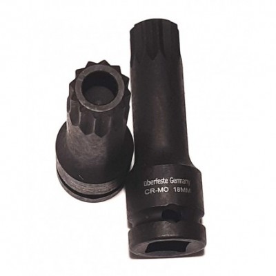 Antgalis smūginis 1/2″, M18, 75mm, su skylė, UBERFESTE