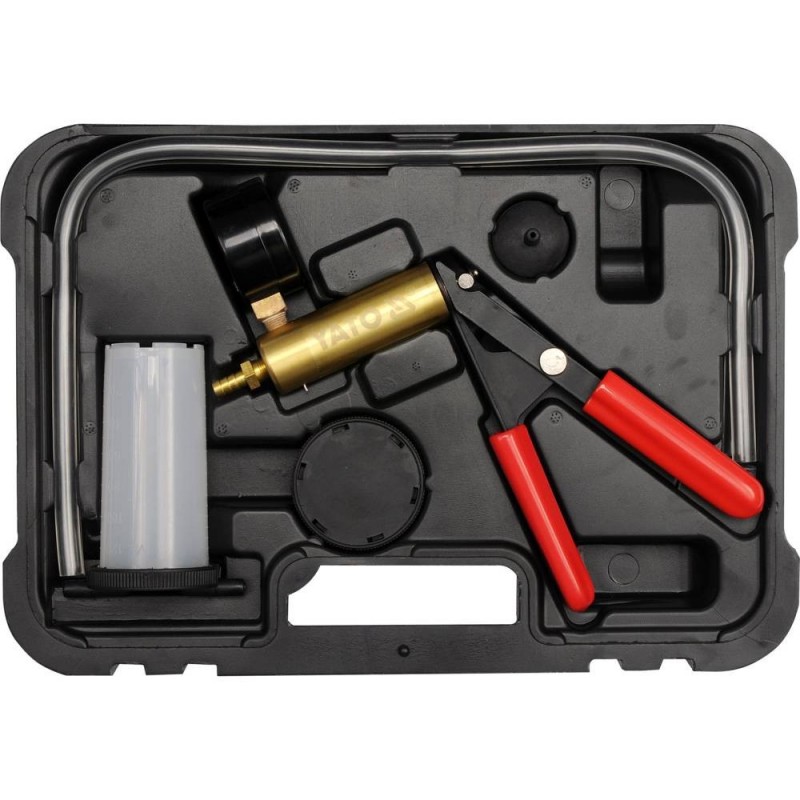 Vakuumo / slėgio matuoklis stabdžių skysčio nuorinimui