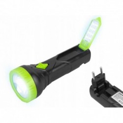 Rankinis įkraunamas žibintuvėlis 1W+ 8 LED SMD, 500 mAh, 120m