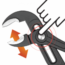 Replės santechninės su mygtuku 175mm