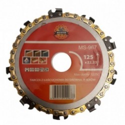 Pjovimo diskas su grandinė medžiui 125mm 9T Pjovimo diskas su grandinė medžiui 125mm 9T