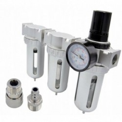 Trigubas drėgmės filtras su reguliatoriumi ir manometru Trigubas drėgmės filtras su reguliatoriumi ir manometru