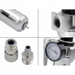 Trigubas drėgmės filtras su reguliatoriumi ir manometru Trigubas drėgmės filtras su reguliatoriumi ir manometru